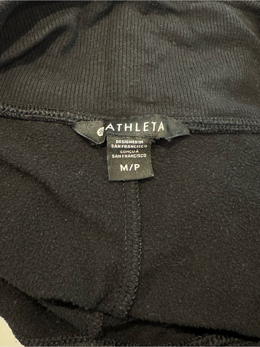 Athleta Women's Medium Petite Pull On Jogger Sweatpants Charcoal Grey Black - Picture 4 of 4